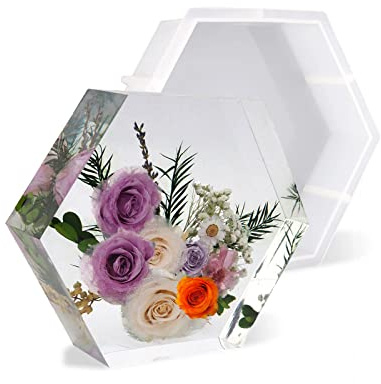 Large Silicone Molds, Hexagon Resin Mould, Epoxy Molds for Flowers Preservation, Perfect for DIY Wedding Gift, Home Decors