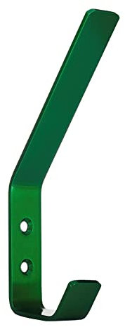 SOTECH Kleiderhaken Loxten 142 x 20 x 45 mm grün, Garderobenhaken aus echt Edelstahl, Wandhaken mit 3 mm Materialstärke, Jackenhaken mit abgerundeten Kanten