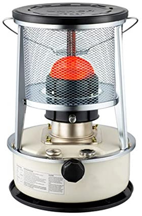 Petroleumofen 6l,Tragbarer Effizienter Petroleumheizung,Camping Terrassen Zelt Petroleumkocher,Innen Outdoor Mobile Heizung Kerosinkocher Brenner,Für Winter Raumheizung,White-32.5×32.5×47cm