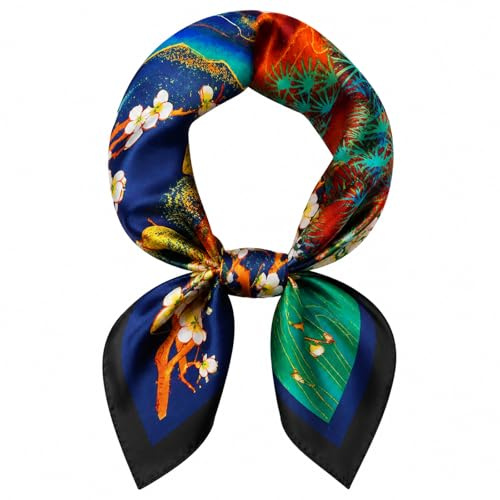 prinfantasy Silk Head Scarf Square Scarves for Women Men Bandanas Hair Neck Scarfs Accessories SF-P71