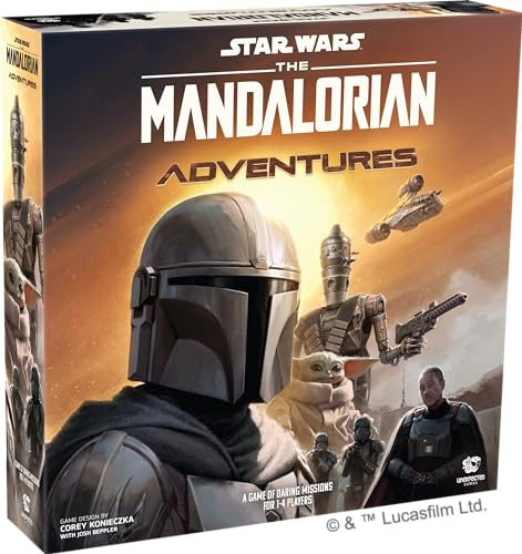 Unexpected Games Star Wars: The Mandalorian Adventures Brettspiel – Kooperative Missionen inspiriert von Staffel 1! Strategiespiel für Kinder und Erwachsene, ab 12 Jahren, 1–4 Spieler, 30–60 Minuten
