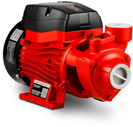 GREENCUT BA370C - Bomba de agua eléctrica de 370 W (0,5 CV) con caudal máximo de 36 L/min y altura de bombeo de hasta 38 m. Fabricada en acero inoxidable con protección IP44, extraer agua