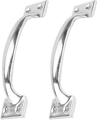Alipis Lot de 2 Poignées de Porte Grosse Taille en Acier Inoxydable 304 150 MM Poignées pour Porte de Garage Accessoire Solide pour Quincaillerie D’Armoire