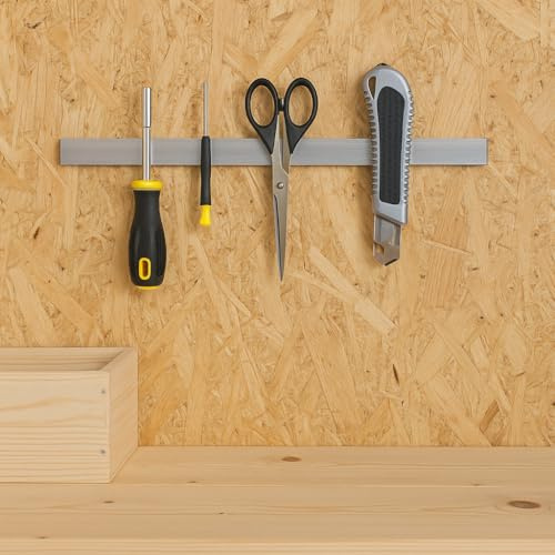 Barra magnética de neodimio para atornillar – Longitud 25 cm – Potente soporte magnético de neodimio