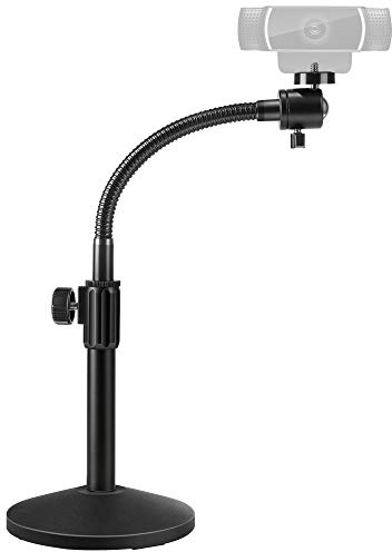 Puroma Webcam Stand Goose-Neck Mount Stand Upgraded Desktop Stand for Logitech Webcam C922 C930e C920S C920 C615 and Other Webcam with 1/4 Thread