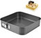 N/A Quadratische Antihaft-Klappformen Backform rechteckig flache Waben-Schnallen-Backform Kohlenstoffstahlform backformen Schwarze Antihaft-Beschichtung für Kuchen-Ø26 cm