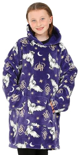 Harry Potter Hedwig Take Me Back To Hogwarts Girls Purple Hoodie, Oversized Fleece Blanket Hoodie