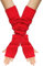 Surakey Winter Gestrickte Handschuhe für Damen, 1 Paar Fingerlose Armstulpen Feinstrick lang Handwärmer Stulpen, Warm Strick Handschuhe Pluswärmer Handstulpen Armwärmer Stulpen für Damen,Rot