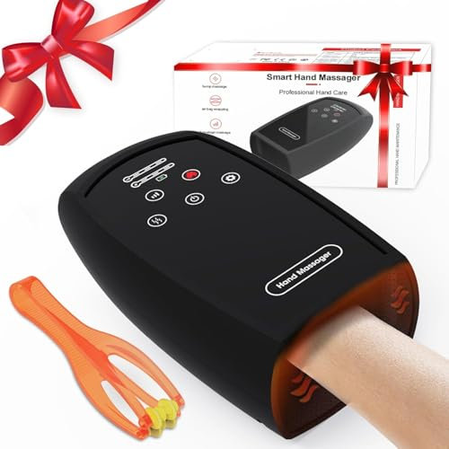 Christmas Gifts for Men Women - Hand Massager with Heating - Birthday Gifts for Women Men,Gifts for Women Men Mom Dad,Cordless Electric Hand Massager