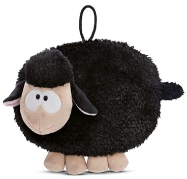 NICI Kuscheltier Wärmflasche Schaf 350ml 25cm Schwarz - Kuscheliges Wärmetier, Wärmflasche-Tier ab 10 Monaten, Plüschtier Bettflasche für Kinder & Erwachsene - 49924