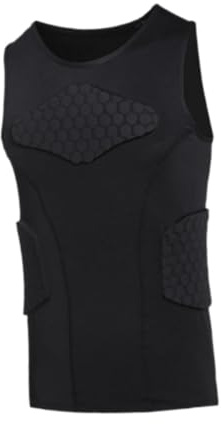 Baoblaze Mens Padded Vest Guard Protector Comfortable Compression Vest Chest Rib Protector Vest for Adults Baseball Basketball Sports, XXXL