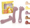 akolik PreCucharas Para Bebes, 3 Piezas de Cuchara Bebe Aprendizaje Cuchara Baby, Munchkin Cubiertos Infantiles Jirafas Mordedor para bebés y niños pequeños a partir de 4 meses (Combinación rosa)