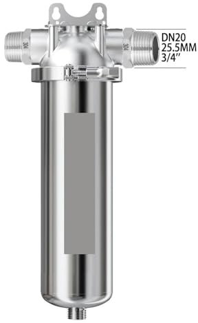 TIEOAXFT Purificateur de pré-Filtre de 10 Pouces for Toute la Maison, Filtre à Eau à sédiments, système de pré-Filtre Central, Lavage à Contre-Courant, Maille en Acier Inoxydable