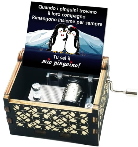 Luteney Regalo San Valentino per Lui,Pinguino Carillon Regalo Anniversario per Lei,You Are My Sunshine Carillon Regalo per Fidanzata Marito
