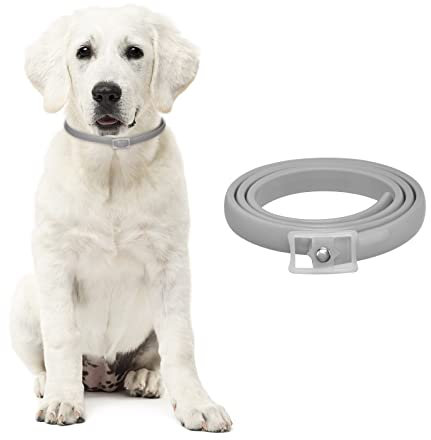 DEWEL 63.5cm Zeckenhalsband für Hunde und Katze, Floh Zecken Kragen Floh-und Zecken Prävention Halsbänder, Verstellbar Wasserdicht Hund Flohhalsband