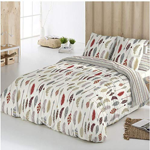 COTTON ARTean Funda Nordica Reversible Salve Cama de 90 ALGODÓN 100%