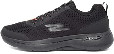 Skechers Men's Go Walk Arch Fit Engineered Mesh Lace Up Sneaker, Black, 14