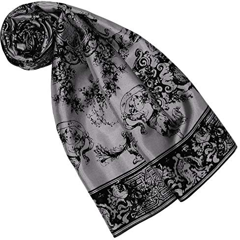 Lorenzo Cana Designer sidenduk 100 % sidenduk halsduk damhandduk flerfärgad tryckt 90 x 90 cm markduk