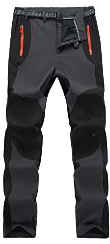 Freiesoldaten Hombres Al Aire Libre Pantalones de Senderismo Ligero Resistente al Agua Caminando Pantalones de Caza con Cinturón