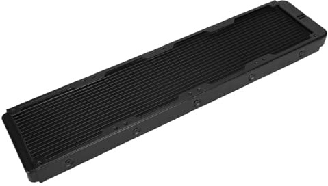 480 Mm G1 / 4 Vattenkylare, 18-rör Svart Aluminiumlegeringsvärmeväxlare, Inbyggd Vattenavskiljare, Lämplig för Datorns Vattenkylsystem, Skönhet, Industri