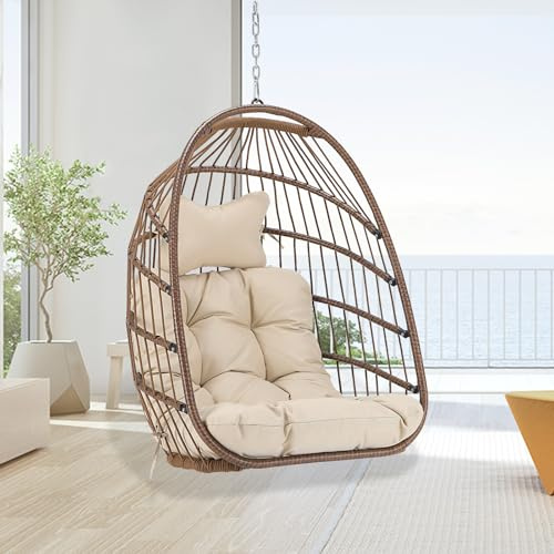 BULEXYARD Heavy-Duty Egg Swing Chair Without Stand, Hanging Egg Chair