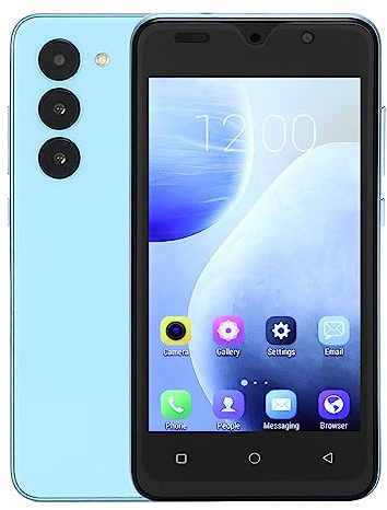 Desbloquear Teléfono Inteligente, 2GB RAM 16GB ROM, Pantalla HD de 5.0 Pulgadas, Reconocimiento Facial,6, Doble SIM, Cámara de 2MP+5MP, WiFi, BT 5.0, Teléfono Móvil 3G (Azul)