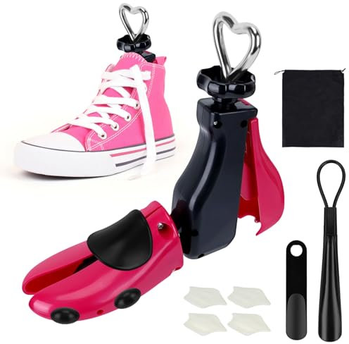CAUTIOUS Schuhspanner Herren und Damen, verstellbarer Stiefelspanner, Plastik Schuhdehner, Stiefelspanner mit Schuhlöffel für Einstellbare Länge und Breite(1 Stück, 35-42)