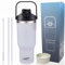 Goodatech Botellas de Agua Deportiva de Acero Inoxidable, Libre de BPA, con Pajita Abatible y Tapa Deslizante, 12 Horas de Bebida Caliente y 24 Horas de Bebida Fría - 1000ml (Blanco)