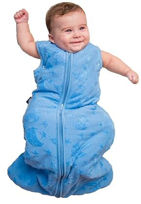 BlissSac Sovpåse 2.5 TOG – Ekologisk bomull, babysovsäck för 0–36 månader, säker och bekväm sömn, miljövänlig (Take me to the Moon, 0-6 månader)