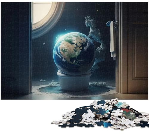 Jigsaws 1000 Pieces for Adults Washing Planet Earth Impossible Jigsaw Puzzles for Adults for Teenagers Couples And Friends for Birthdays Christmas PC