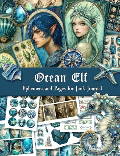 Ocean Elf. Ephemera and Pages for Junk Journal