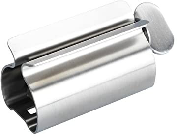 Maximex Pressa per Tubi in Acciaio Inox, svuota Senza Fatica Tutti i Tubi in plastica e Metallo, con Funzione Verticale, Acciaio Inox