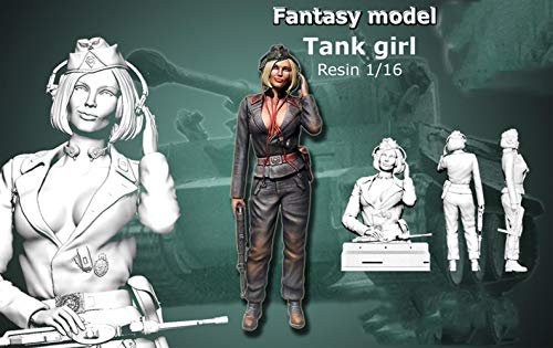 XINGCHANG 1/16 120Mm Uncolor Tank Girl Ständer Spielzeug Resin Model Miniature Kit Demontage Unlackiert