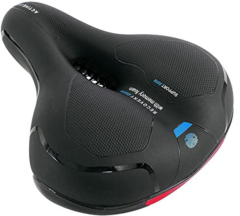 Melko Fahrradsattel Gel Fahrradsitz Fahrrad Sattel mit wasserdichter Abdeckung und Nachtreflexstreifen - Komfortabel Atmungsaktiv Stoßdämpfend Ergonomisch