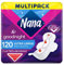 Nana Ultra Goodnight Large - Serviettes Hygiéniques Nuit avec Ailettes - Protections Hygiéniques pour Femme avec Flux Abondant 120 unités