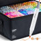 Ohuhu Marqueurs à alcool 320 couleurs, Marqueurs à croquis à double pointe (pinceau et pointe fine) pour les Marqueurs artistiques pour le coloriage et les illustrations, 1 Mélangeur en prime