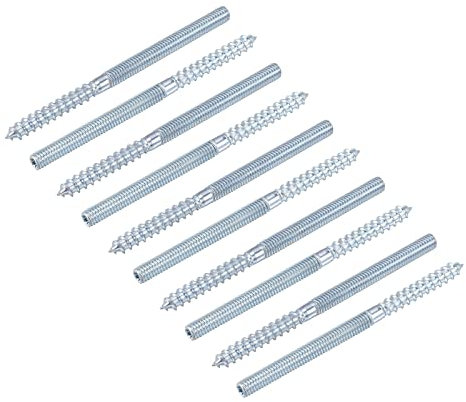 METALLIXITY Double Terminal Vis (M6 Filetage 90mm Long) 20Pcs Cintre Boulons Autotaraudant Double Face Vis - pour Maison Réparations