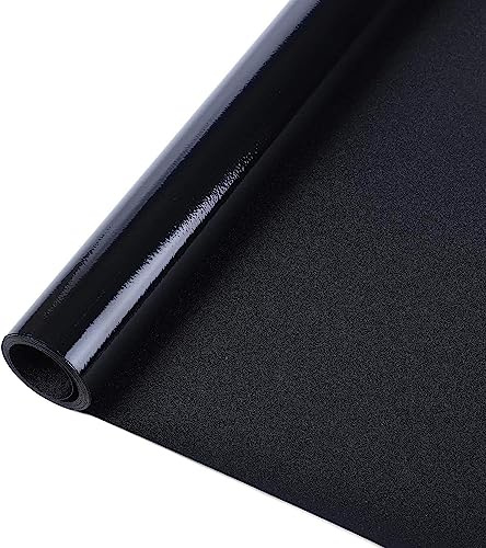 rabbitgoo Blackout Window Film, Black Out Window Film Privacy Day and Night, Blackout Glass Sticker Vinyl Covering for Glass Doors, Light Blocking UV Protection Dark Black 30x200 cm