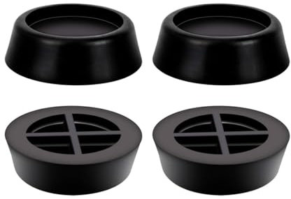 XKSOCT 4 pcs Amortisseurs de Vibration en Caoutchouc pour Machines à Laver,sèche Linge Lave Linge Accessoires pièces de Rechange Amortisseur Pieds Anti-dérapants Coussinets Noir