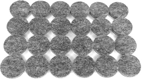 cyclingcolors 48x Feltrini Per Sedie Adesivi Rotondi 25mm Spessore 5mm Sedie Mobili Professionali Scivola Antiscivolo Parquet, grigio