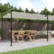 Willood Garten Pavillon Pergola mit Schiebedach Creme 589x292x230 cm