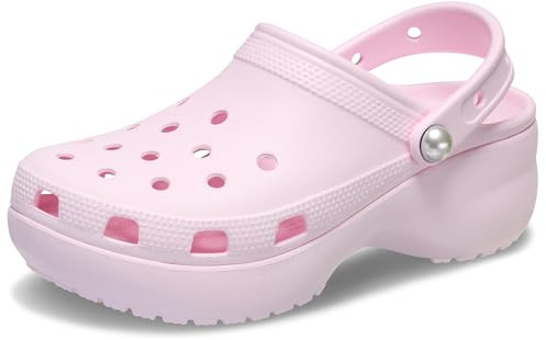 Crocs Zoccoli da donna con plateau, Latte Rosa, 6