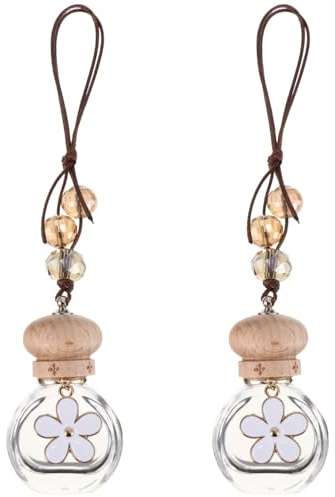 Anneome Pendentif Parfum Voiture 2 Pièces Diffuseurs Suspendus D'Huile Essentielle Désodorisant Auto Compact 2.36X1.38X1.57 Pouces Accessoires Décoratifs