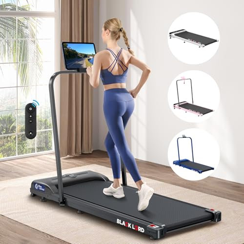 BLACK LORD Laufband, elektrisch, Trainingsgerät, 2,2 PS, Fitnessgerät, Walking-Jogging-Trainer für das Fitnessstudio zu Hause, Büro, kommerzielle Serie, Schwarz (mit Griff)