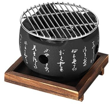 BBQ Barbecue Au Charbon De Bois De Table Poêle À Charbon De Bois Filet De Cuisson En Acier Inoxydable Excellent Système De Ventilation Pour La Cuisine Intérieure Et Extérieure Camping Randonnée(D)