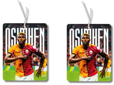 2 x Osimhen Galatasaray doftträd bil fotboll, bil doftdispenser, doftträd biljustering, billuftfräschare, dofthänge set bil