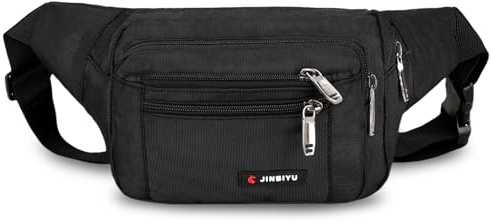 Aucuu Bauchtasche Herren und Damen, Bauchtasche Gürteltasche mit Reißverschluss, Multifunktionale Hüfttasche, 5 Fächer jeweils, Sport Bum Hip Bag für Outdoor Sport Wandern Camping Fahrrad