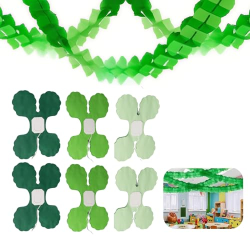 6 guirnaldas Colgantes de Papel de Seda de Papel de Seda, 6 Piezas en Colores Rosa, Blanco y Naranja, Serpentinas Reutilizables para Bodas, Baby Showers y Eventos Especiales, 3 m de Largo