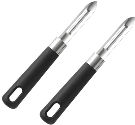 Eplucheur Légumes – Éplucheur Universel en acier inoxydable à lame affûtée, manche antidérapant, entretien facile – Eplucheur Pomme de Terre professionnel pour fruits, économe manuel cuisine & camping