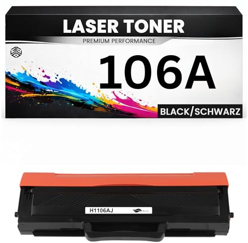 XL Toner 106A für HP kompatibel Schwarz W1106A Tonerkartusche wie Original für HP Laser MFP 137fnw, 107a, 107w, 135ag, 135wg
